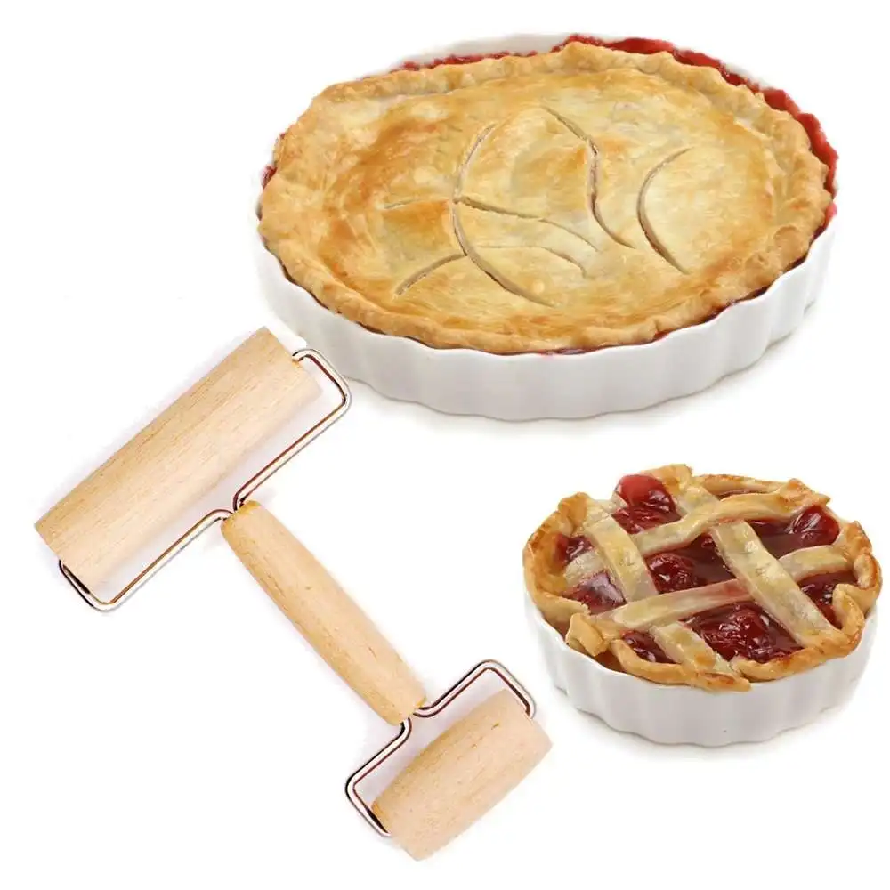Alternative view of Norpro Wood Pastry / Pizza Roller - 2.5" and 4"