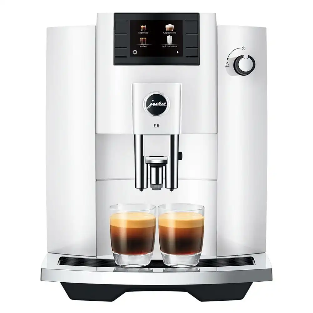 Jura E6 Automatic Coffee Machine | Piano White