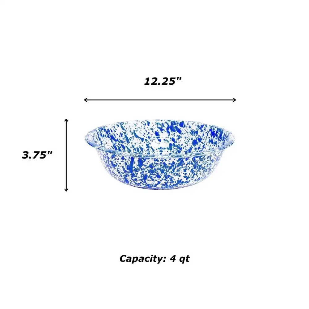 Alternative view of Crow Canyon 4Qt. Small Basin | Blue Splatter