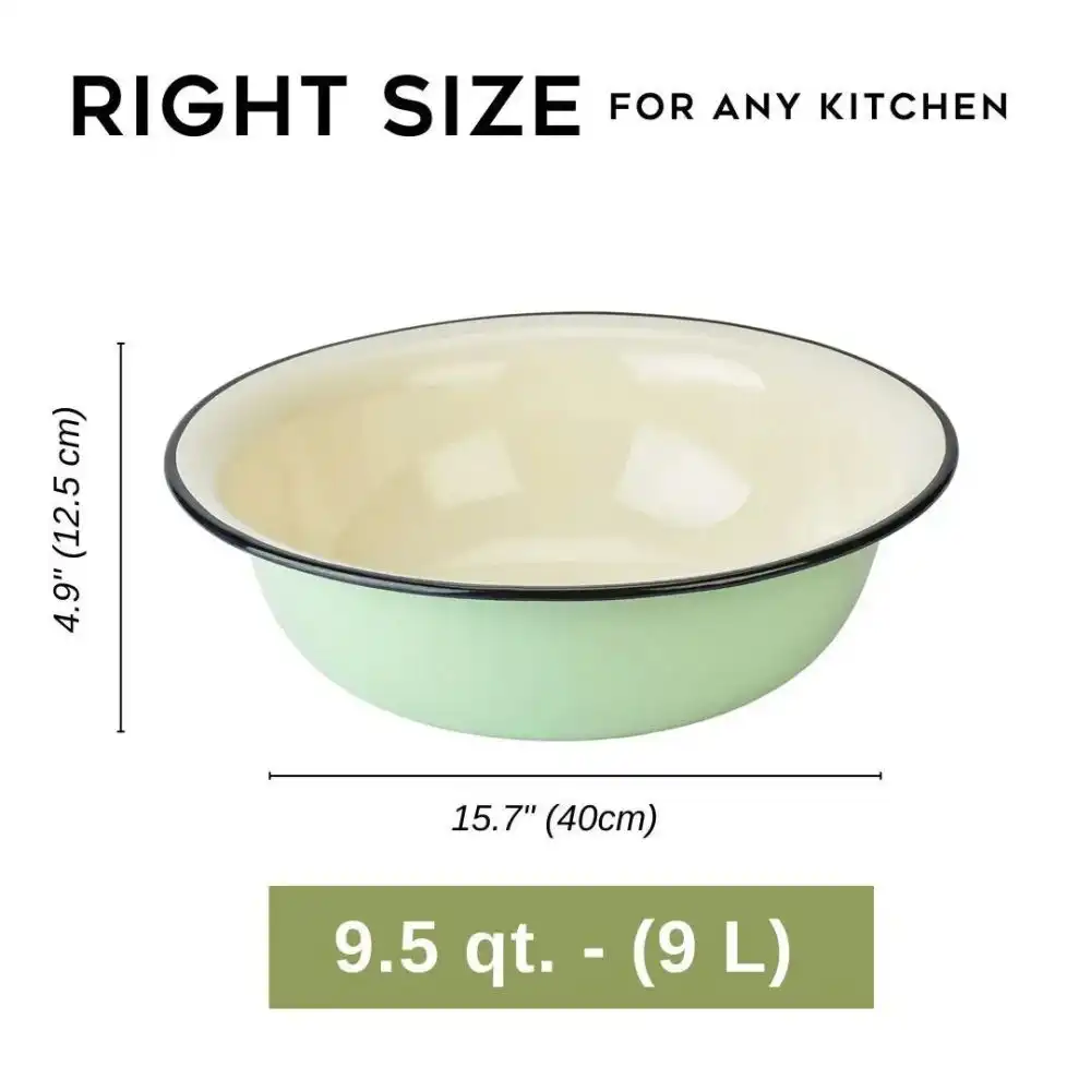 Alternative view of STP Vintage Enamel 9.5Qt. Basin | Mint Coolness
