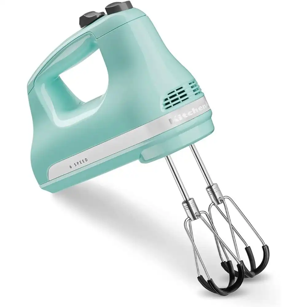 KitchenAid 6-Speed Hand Mixer with Flex Edge Beaters | Ice Blue