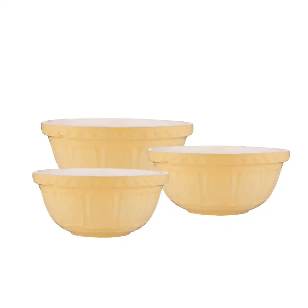 Mason Cash Color Mix Mixing Bowls (Set of 3) | Butter Yellow