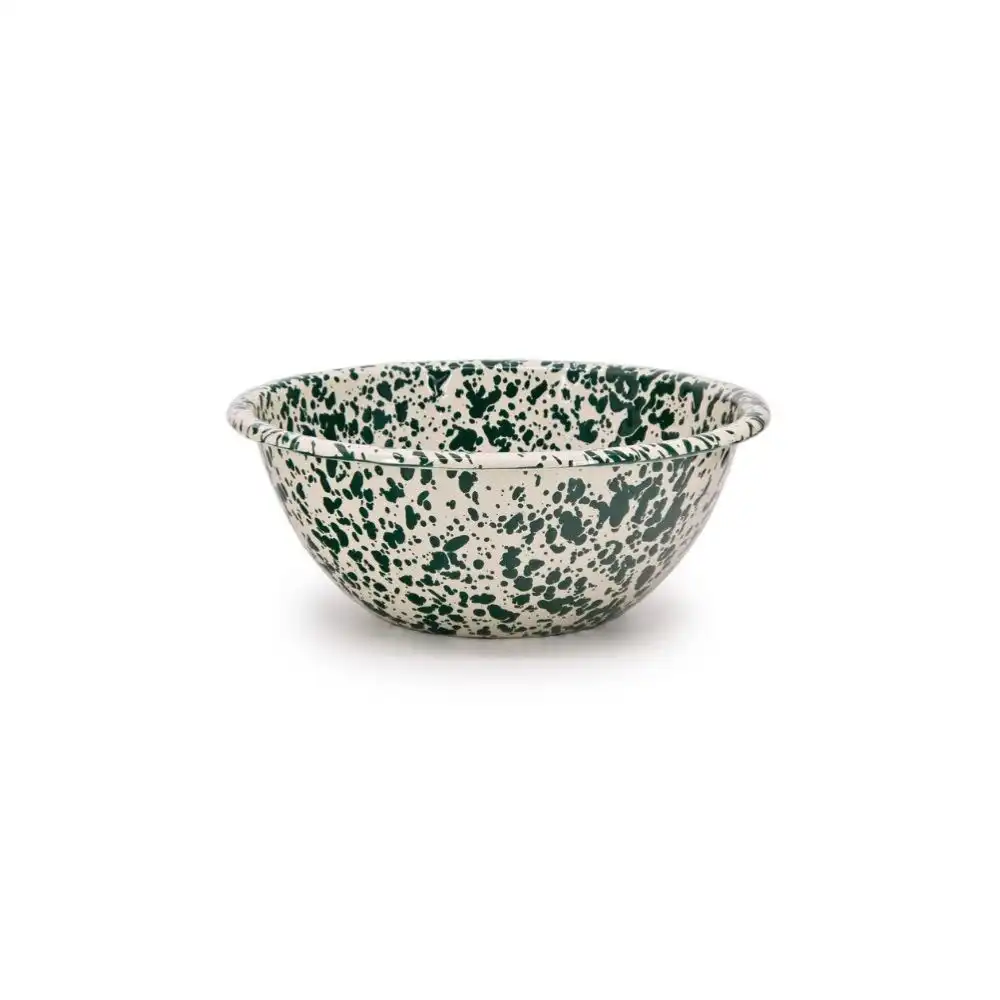 Crow Canyon Splatter 1.5Qt Small Serving Bowl | Green Splatter