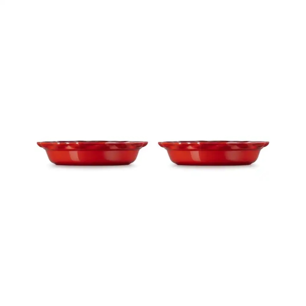 Alternative view of Le Creuset 9" Heritage Pie Dishes (Set of 2) | Cerise