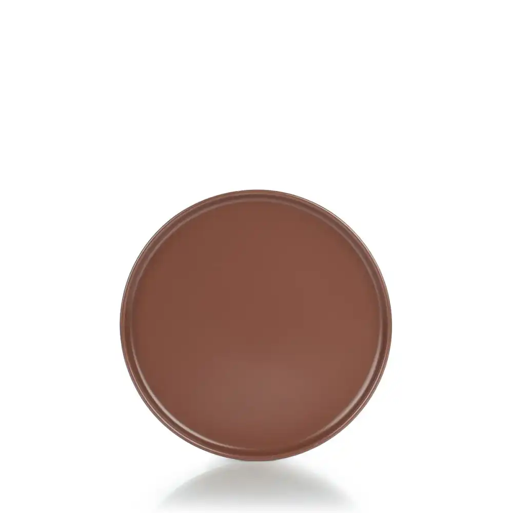 Alternative view of Everything Kitchens Modern Flat 8" Lunch Plates (Set of 4) | Brown
