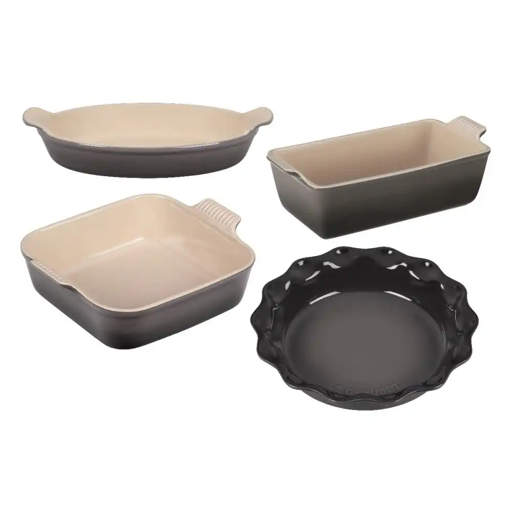 Le Creuset Heritage 4-Piece Stoneware Bakeware Set | Oyster
