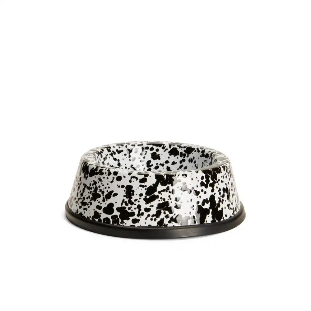Crow Canyon Small Pet Bowl | Black Splatter