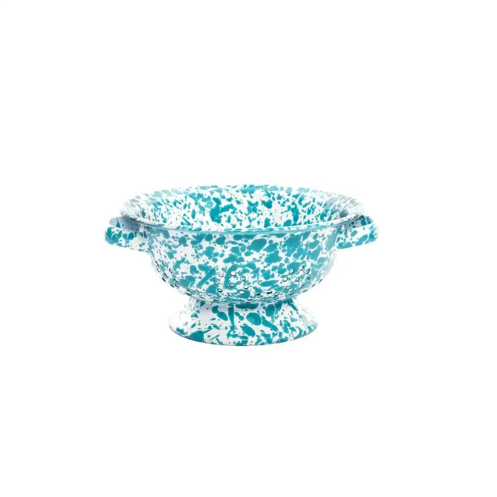 Crow Canyon 1qt Berry Colander | Turquoise Splatter