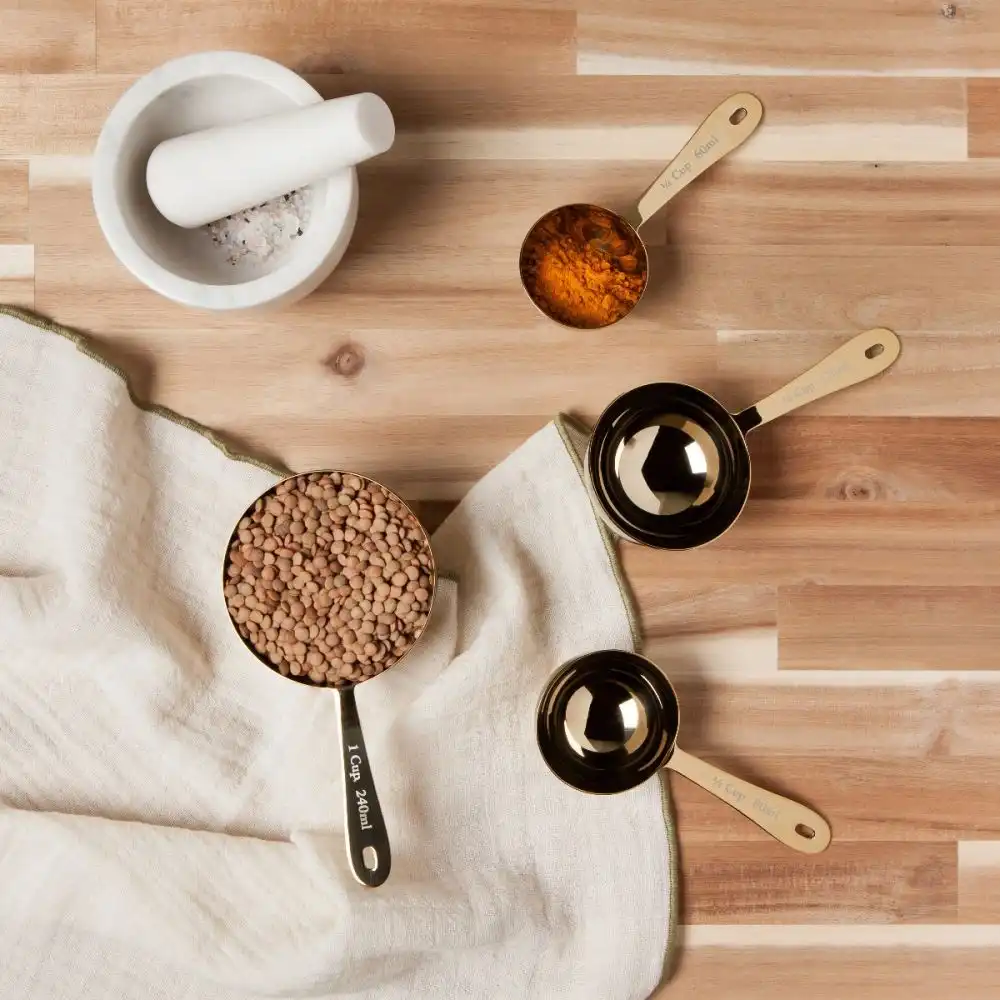 Alternative view of Danica Heirloom Set of 4 Measuring Cups | Gold