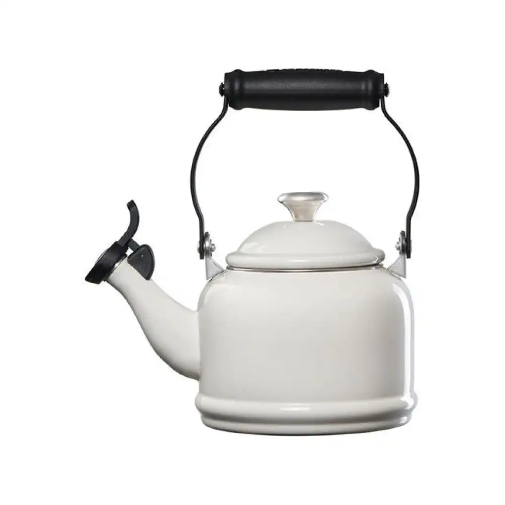 Alternative view of Le Creuset 1.25 Qt. Demi Kettle Tea Pot with Stainless Steel Knob | White