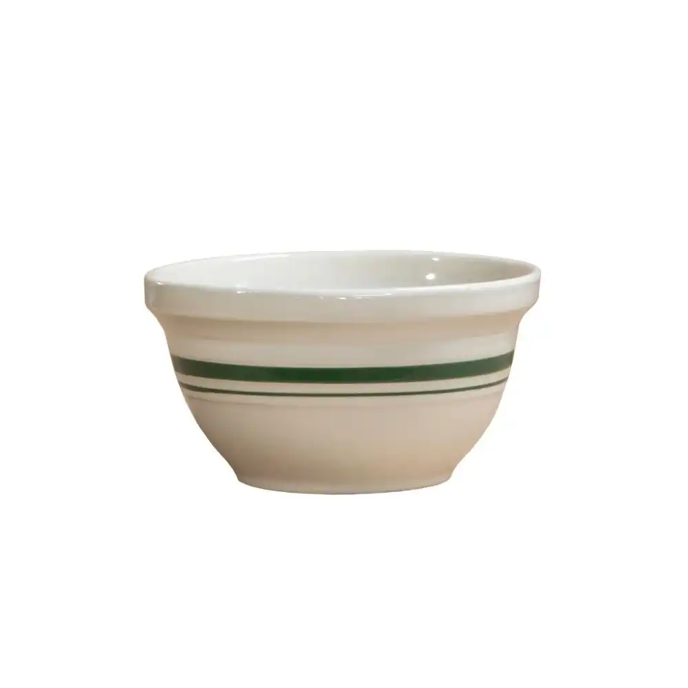 Ohio Stoneware 10" Dominion Mixing Bowl | Green Stripe